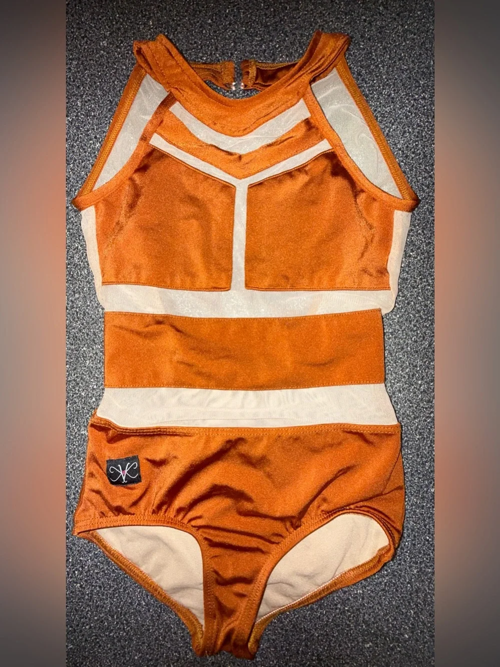 Kandi Kouture Dance Leotard Copper Size Child Medium